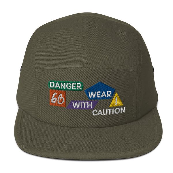 Danger Caution Five Panel Hat