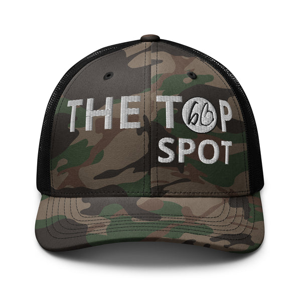 THE TOP SPOT Camouflage Trucker Hat