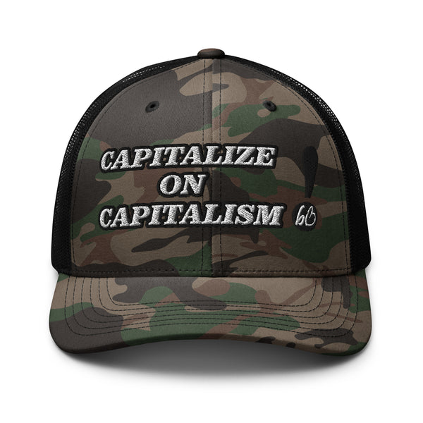 CAPITALIZE ON CAPITALISM! Camouflage Trucker Hat
