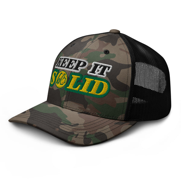 KEEP IT SOLID Camouflage Trucker Hat