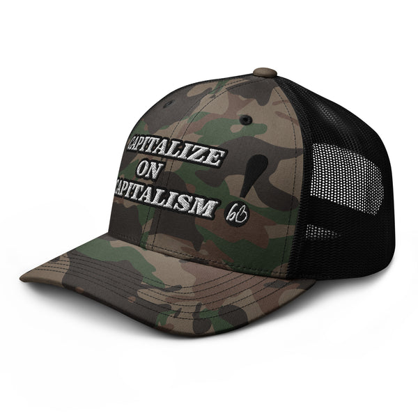 CAPITALIZE ON CAPITALISM! Camouflage Trucker Hat