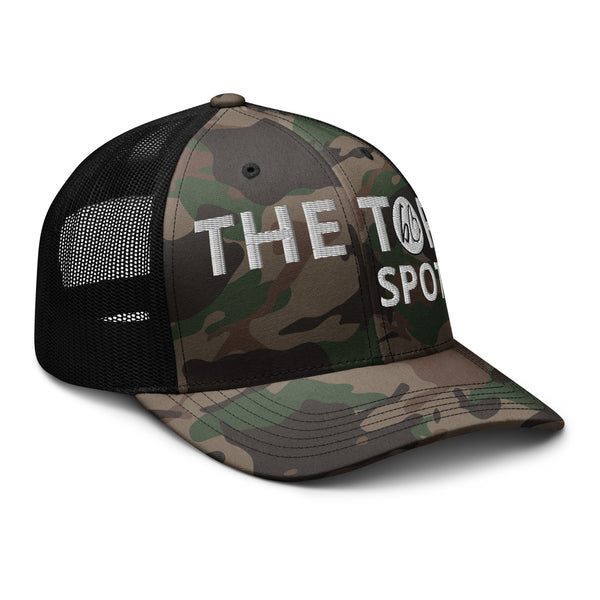 THE TOP SPOT Camouflage Trucker Hat