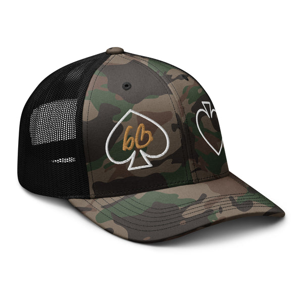 Spades bb Camouflage Trucker Hat