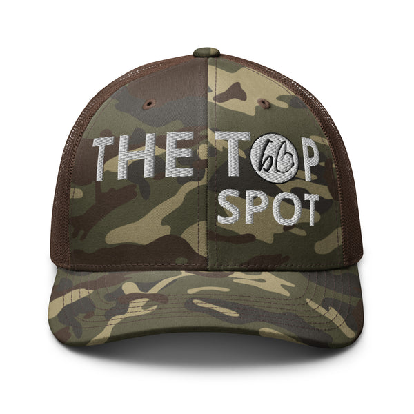 THE TOP SPOT Camouflage Trucker Hat