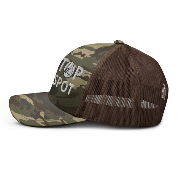 THE TOP SPOT Camouflage Trucker Hat