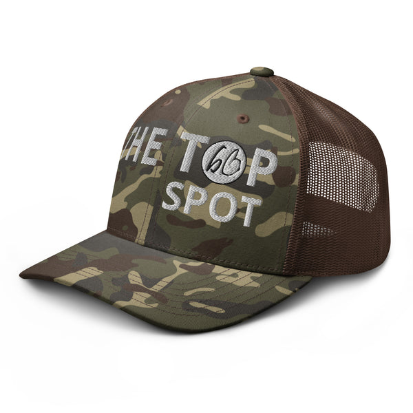 THE TOP SPOT Camouflage Trucker Hat