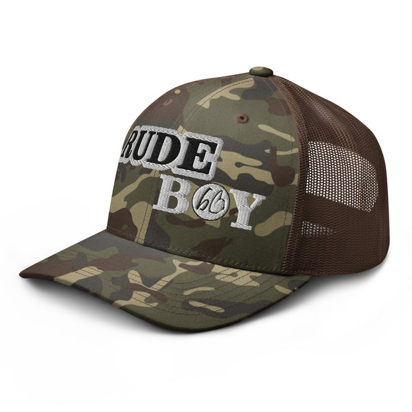 RUDE BOY Camouflage Trucker Hat