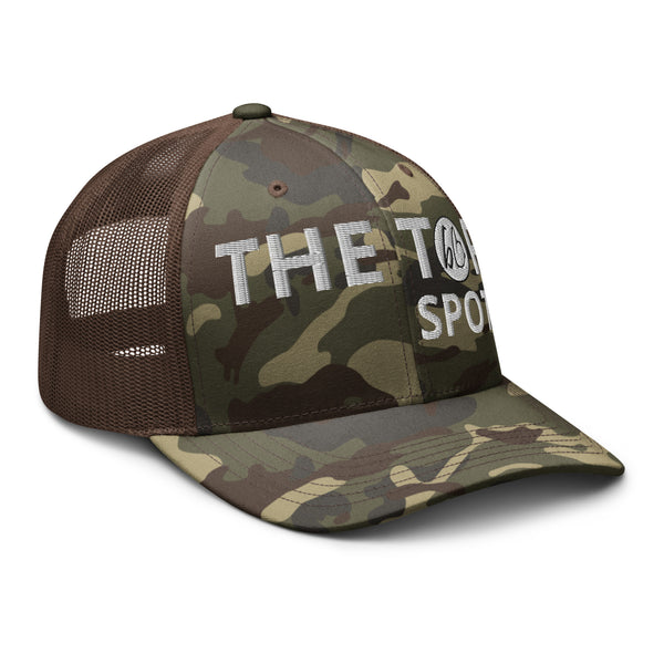 THE TOP SPOT Camouflage Trucker Hat