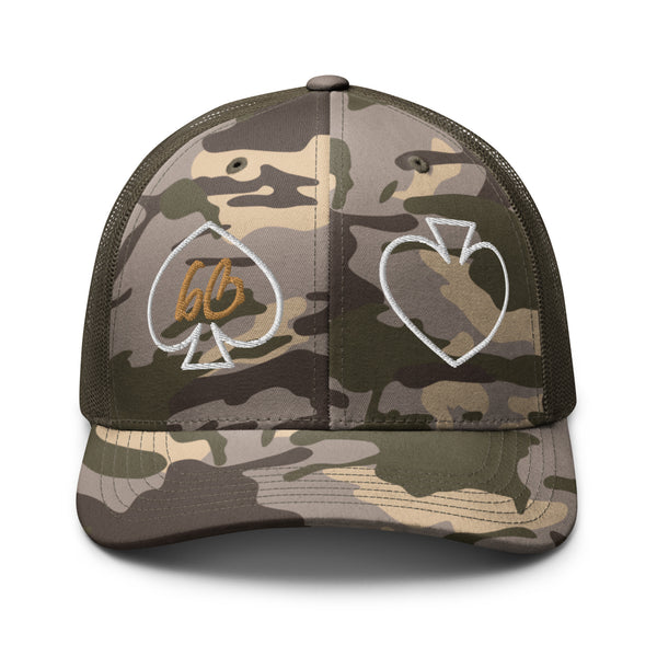 Spades bb Camouflage Trucker Hat