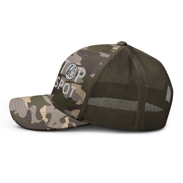 THE TOP SPOT Camouflage Trucker Hat