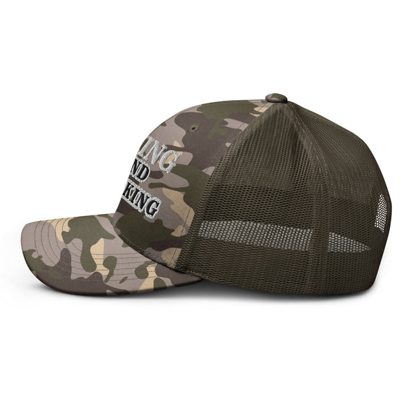 MOVING AND SHAKING Camouflage Trucker Hat
