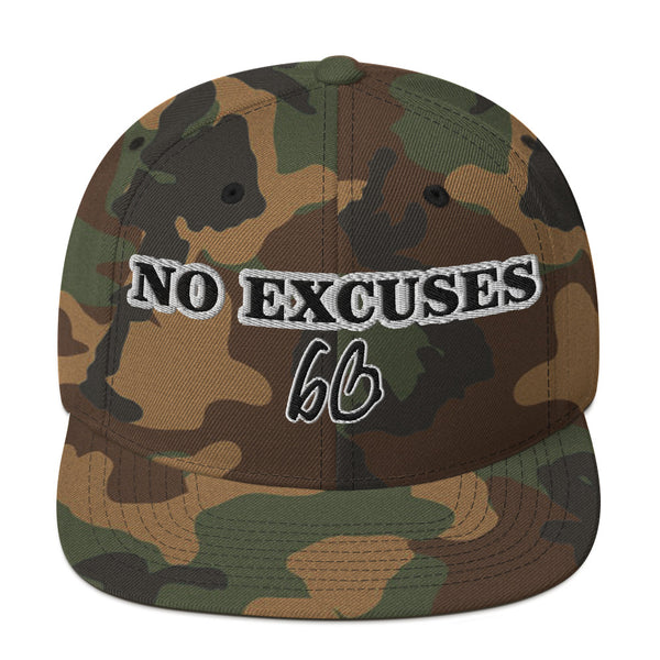 NO EXCUSES Snapback Hat