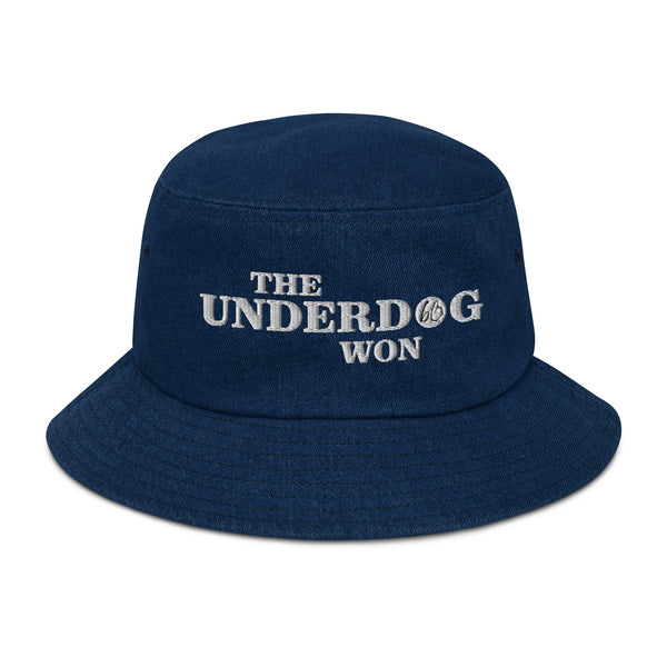 THE UNDERDOG WON Denim Bucket Hat