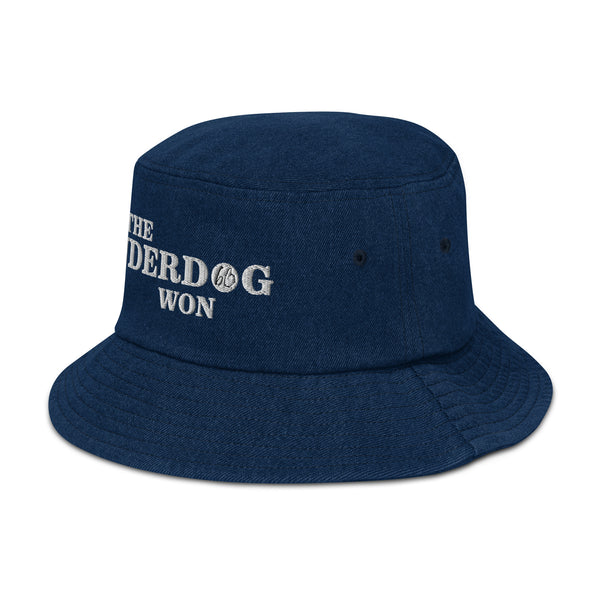 THE UNDERDOG WON Denim Bucket Hat