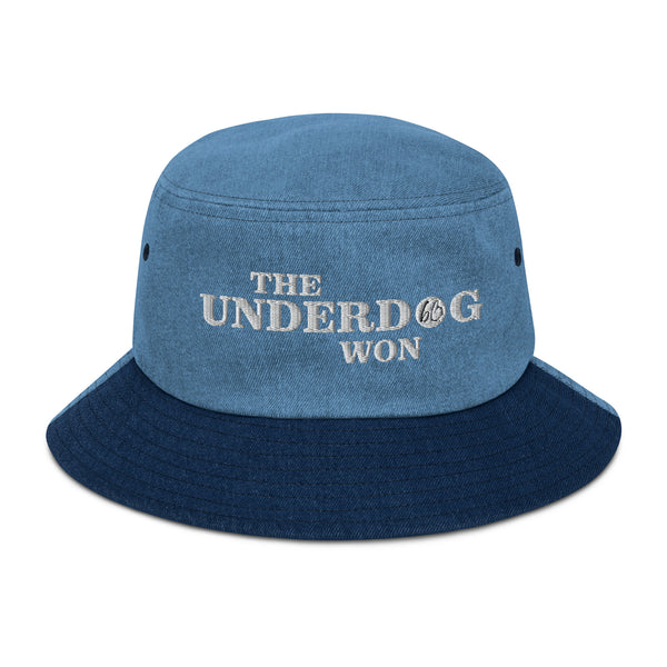 THE UNDERDOG WON Denim Bucket Hat