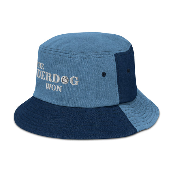 THE UNDERDOG WON Denim Bucket Hat