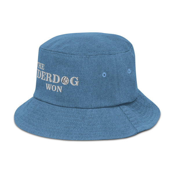 THE UNDERDOG WON Denim Bucket Hat