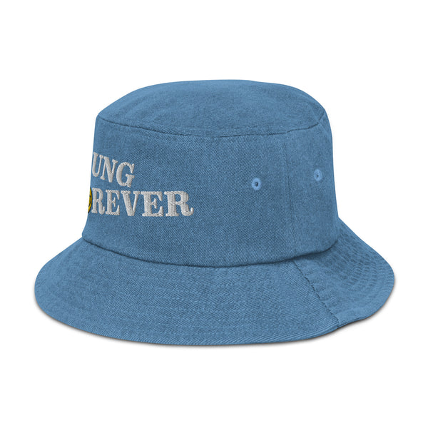 YOUNG FOREVER Denim Bucket Hat