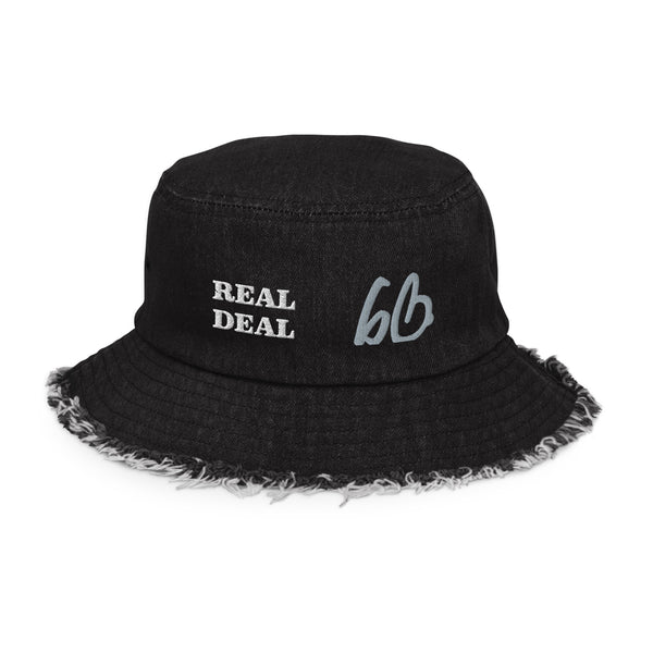 REAL DEAL bb Distressed Denim Bucket Hat