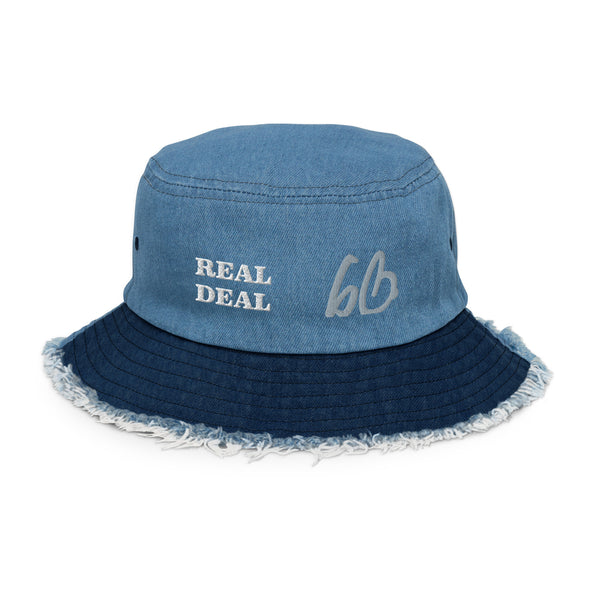 REAL DEAL bb Distressed Denim Bucket Hat