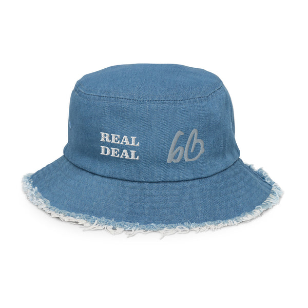 REAL DEAL bb Distressed Denim Bucket Hat