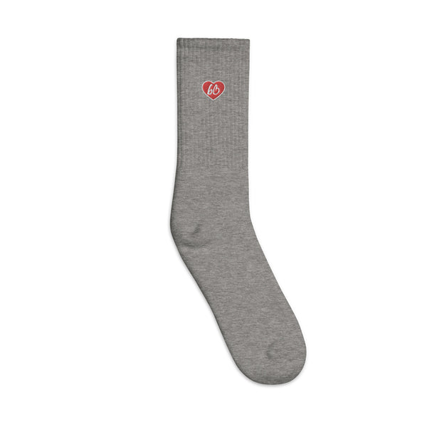 Heart bb Embroidered Socks