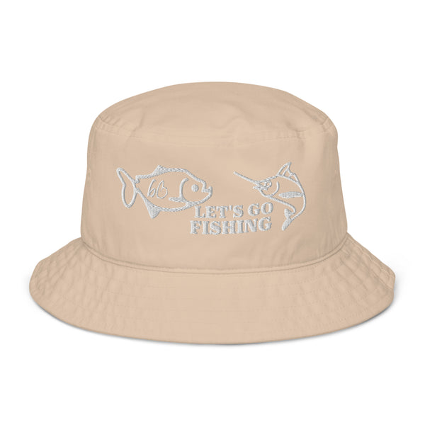 LET'S GO FISHING Organic Bucket Hat