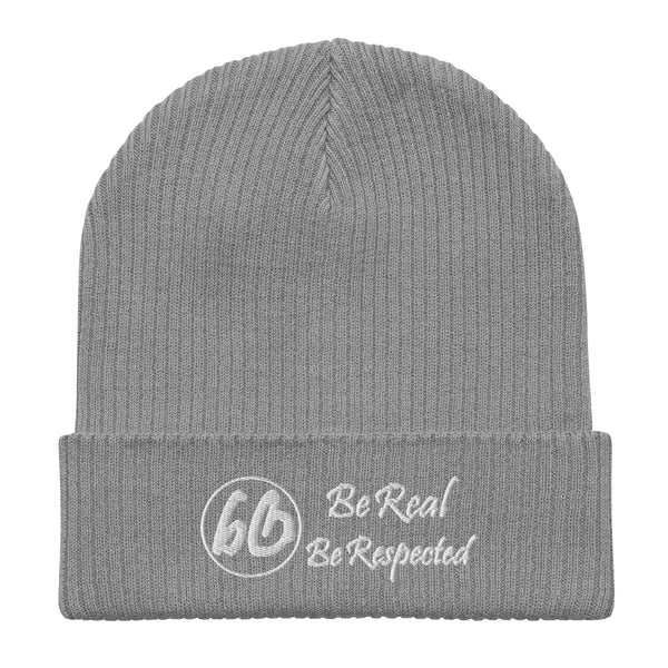 Circle 3D Puff Be Real Be Respected Organic Ribbed Beanie