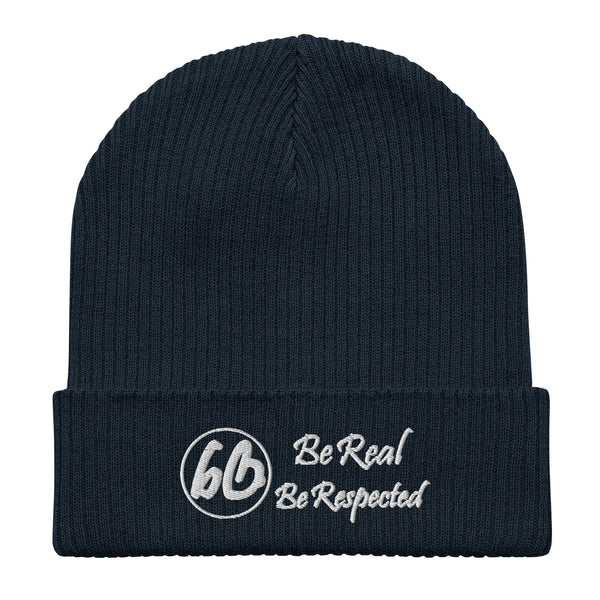 Circle 3D Puff Be Real Be Respected Organic Ribbed Beanie