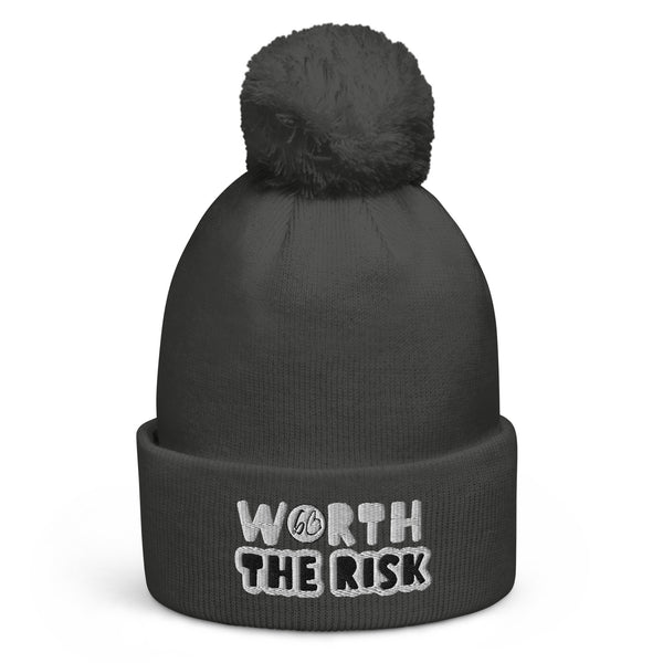 WORTH THE RISK Pom Pom Beanie