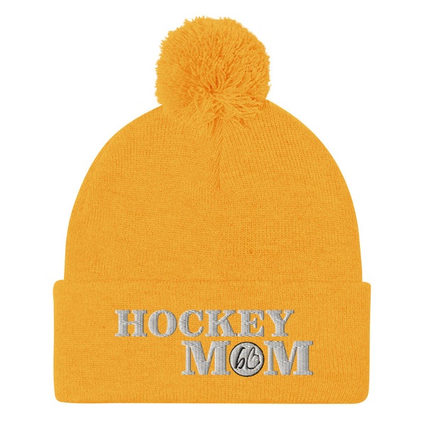 HOCKEY MOM Pom-Pom Beanie