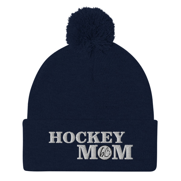 HOCKEY MOM Pom-Pom Beanie