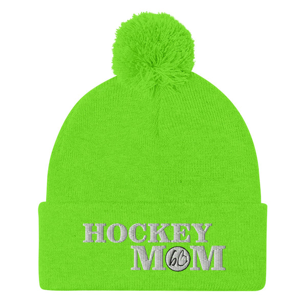 HOCKEY MOM Pom-Pom Beanie