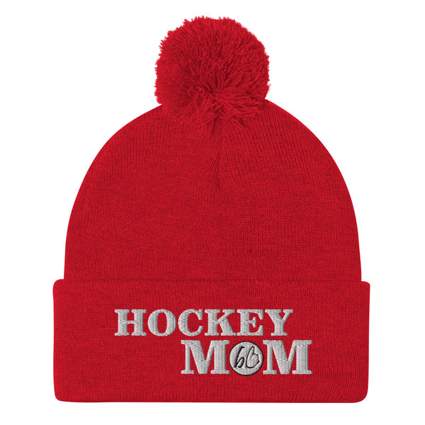 HOCKEY MOM Pom-Pom Beanie