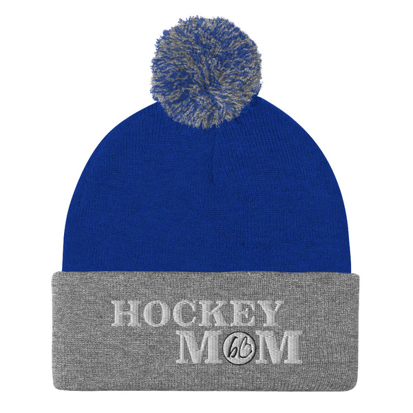 HOCKEY MOM Pom-Pom Beanie