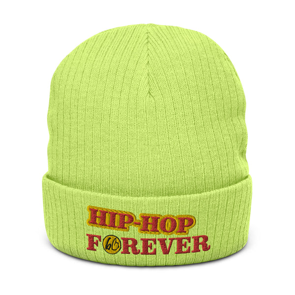 HIP-HOP FOREVER Ribbed Knit Beanie