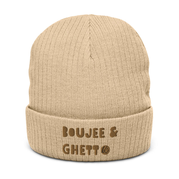 BOUJEE & GHETTO Ribbed Knit Beanie