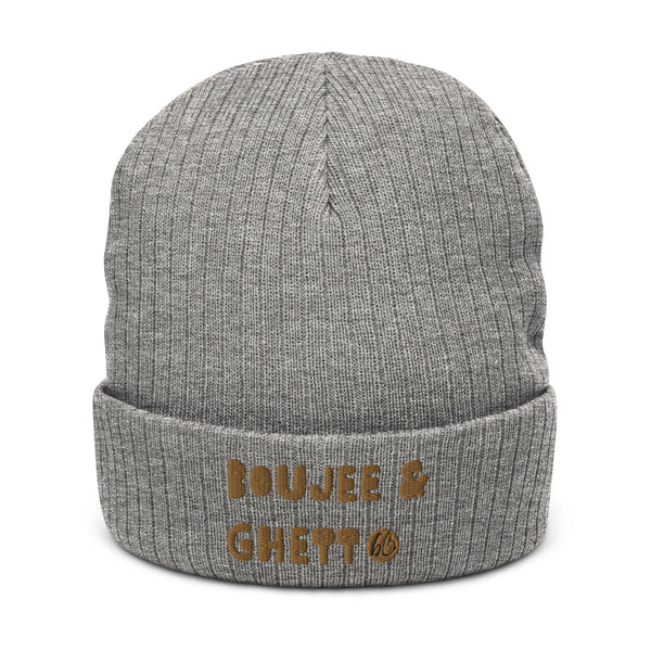 BOUJEE & GHETTO Ribbed Knit Beanie