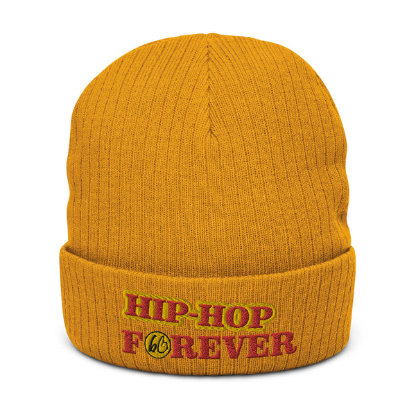 HIP-HOP FOREVER Ribbed Knit Beanie