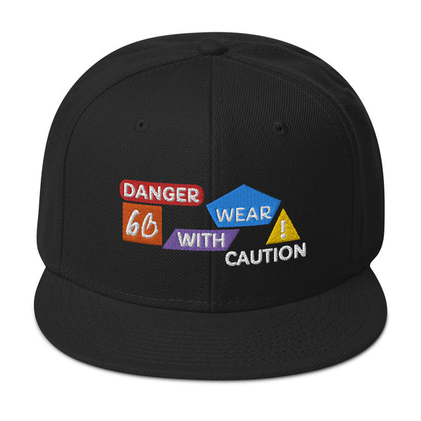 Danger Caution Snapback Hat
