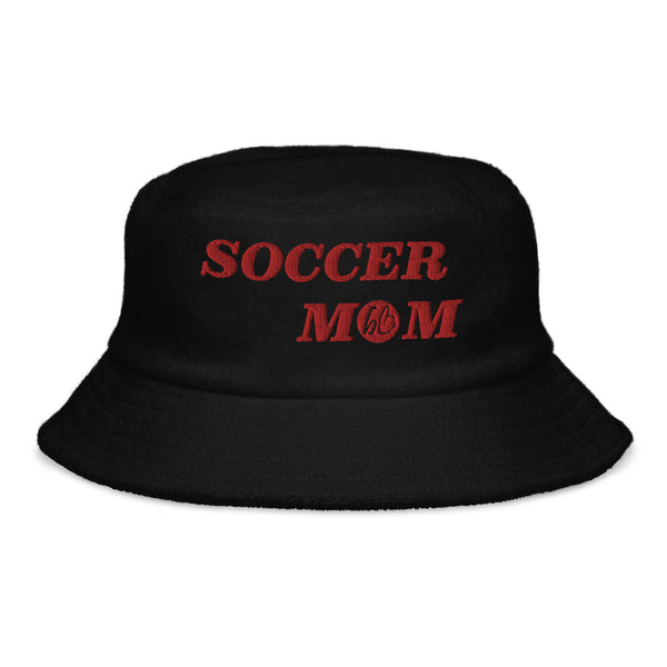 SOCCER MOM Unstructured Terry Cloth Bucket Hat