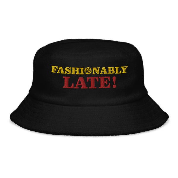 FASHIONABLY LATE! Unstructured Terry Cloth Bucket Hat