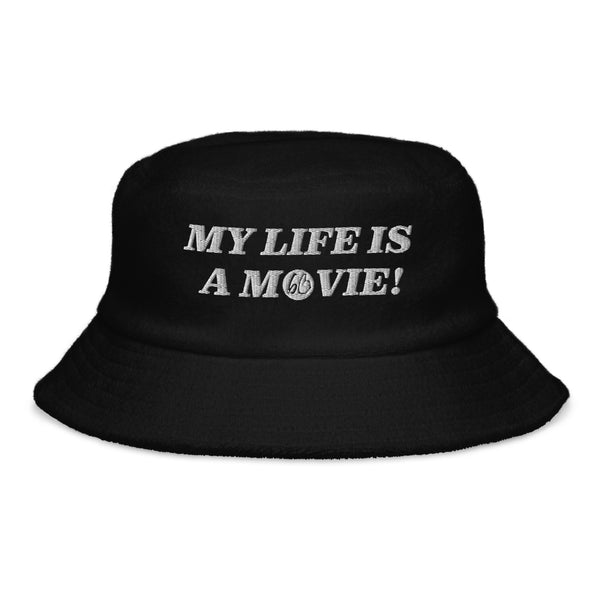 MY LIFE IS A MOVIE Unstructured Terry Cloth Bucket Hat