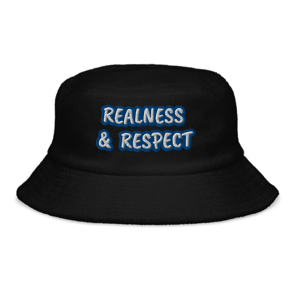 REALNESS & RESPECT Unstructured Terry Cloth Bucket Hat