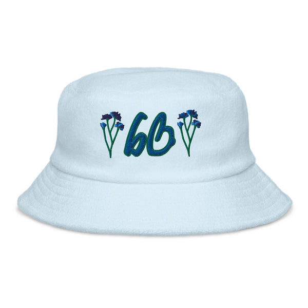 bb Blue Rose Unstructured Terry Cloth Bucket Hat