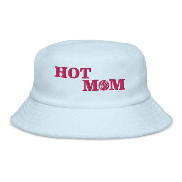 HOT MOM Unstructured Terry Cloth Bucket Hat
