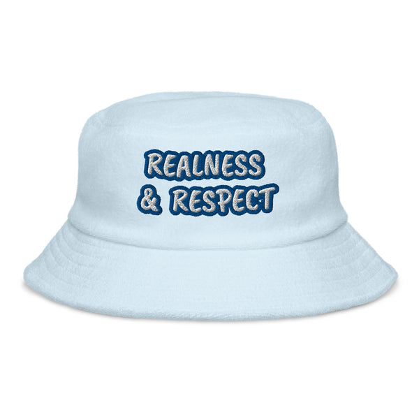 REALNESS & RESPECT Unstructured Terry Cloth Bucket Hat