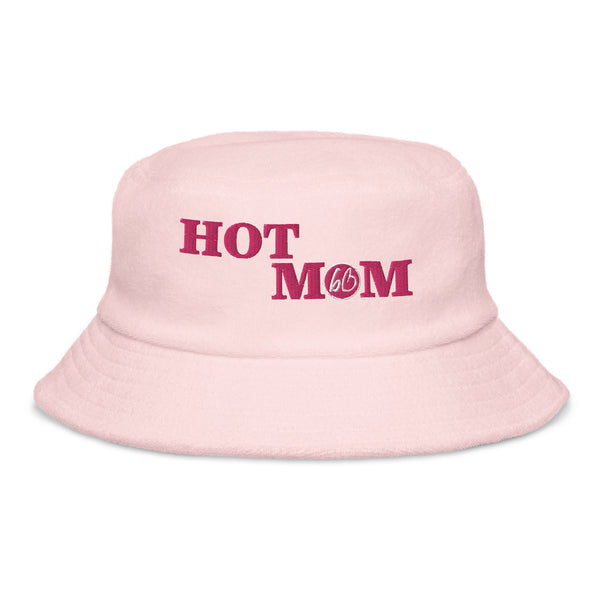 HOT MOM Unstructured Terry Cloth Bucket Hat