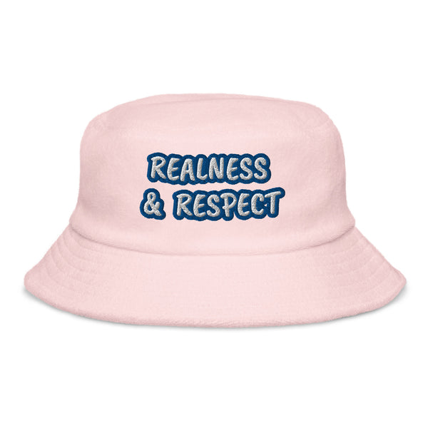 REALNESS & RESPECT Unstructured Terry Cloth Bucket Hat