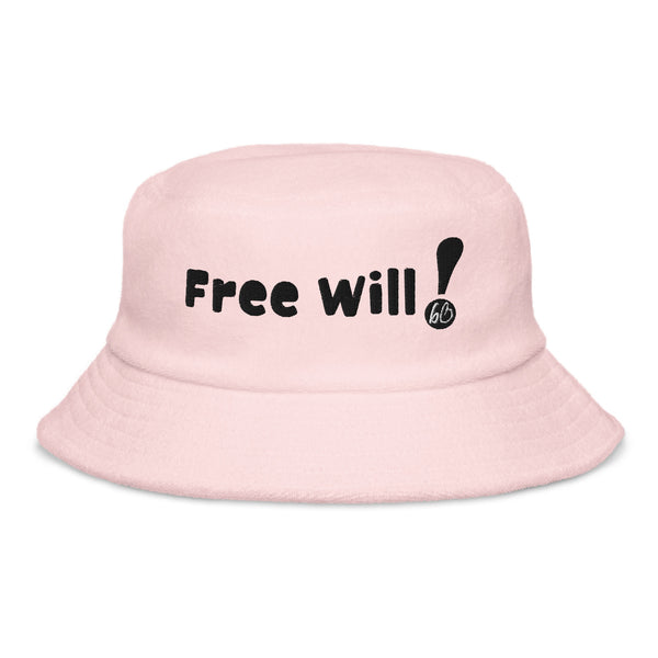 FREE WILL! Unstructured Terry Cloth Bucket Hat